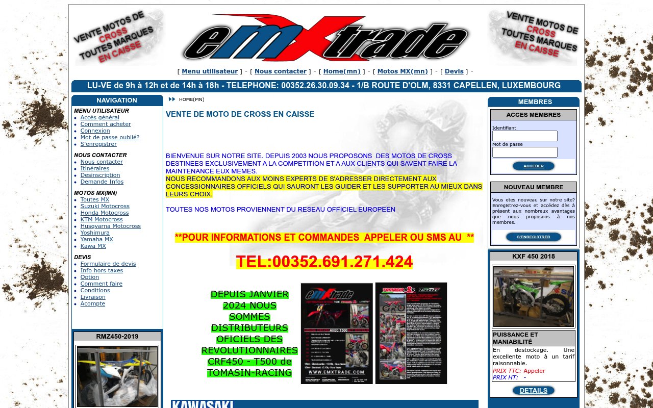 Apercu du site eMXtrade