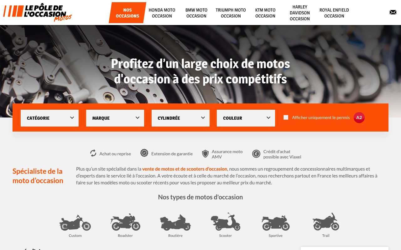 Apercu du site Le Pôle De L’occasion