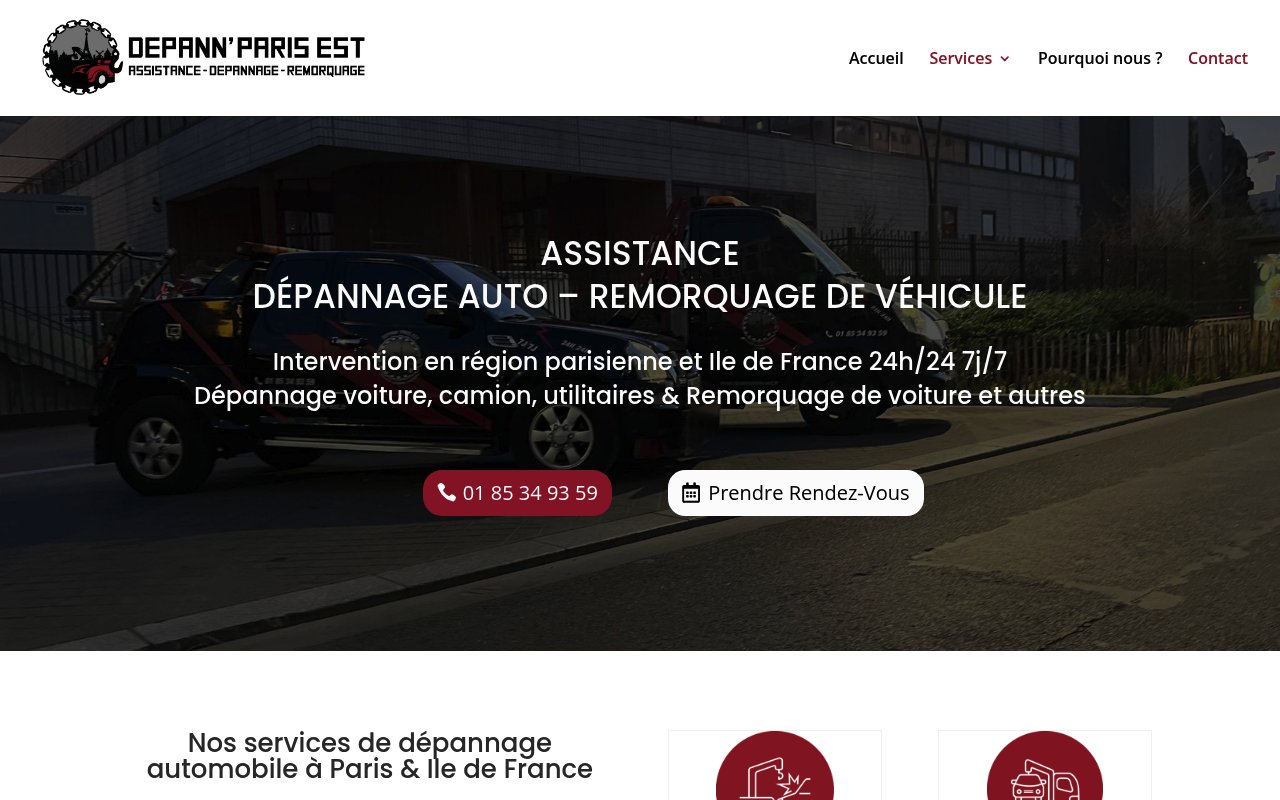 Apercu du site Depann Paris Est