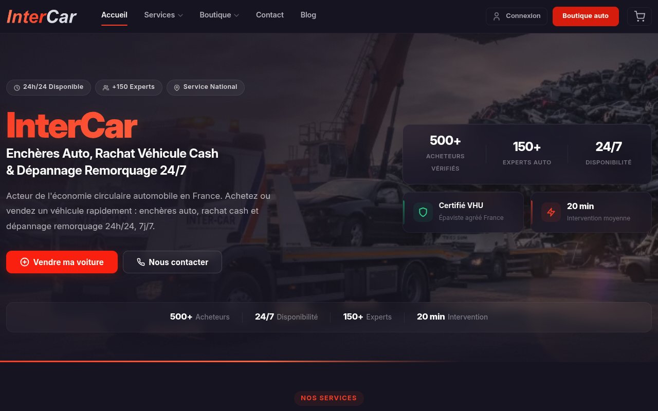 Apercu du site InterCar