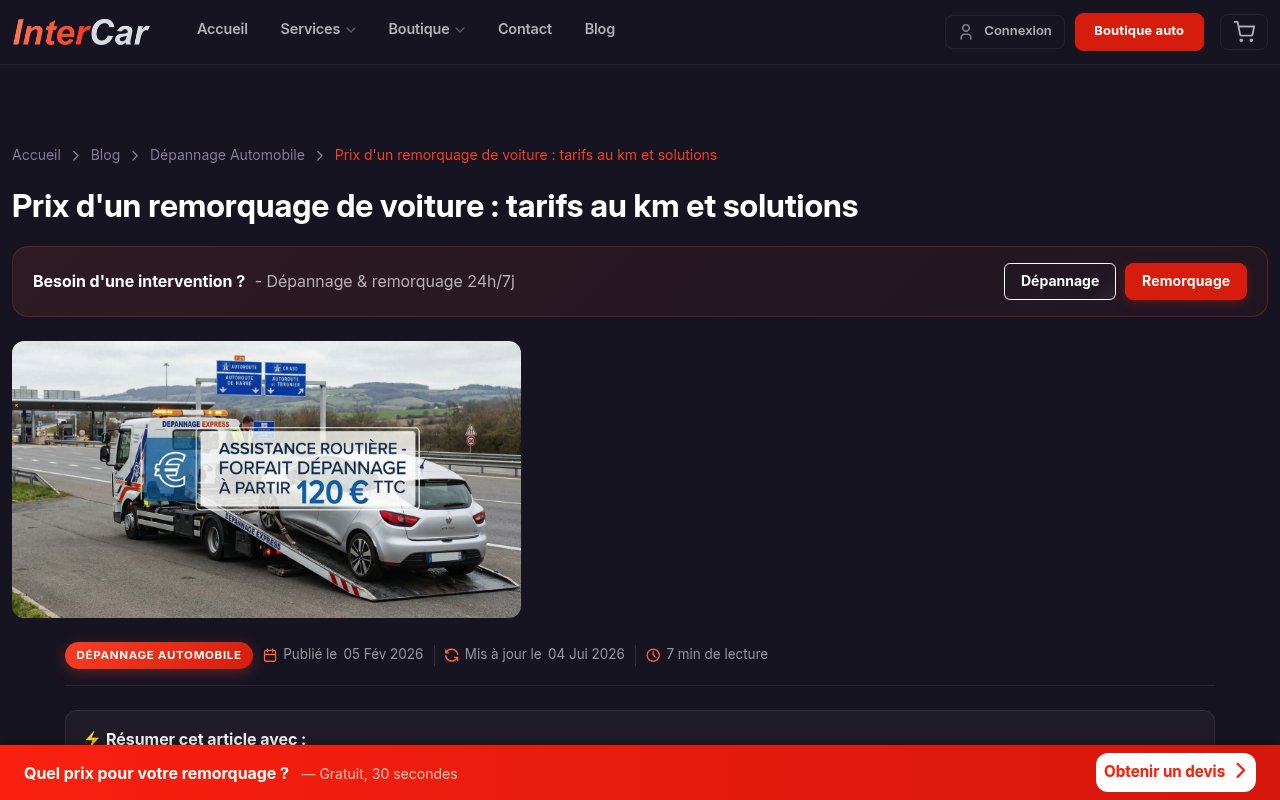Apercu du site InterCar