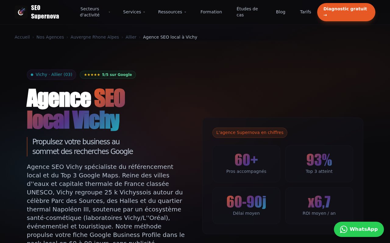 Apercu du site SEO Supernova