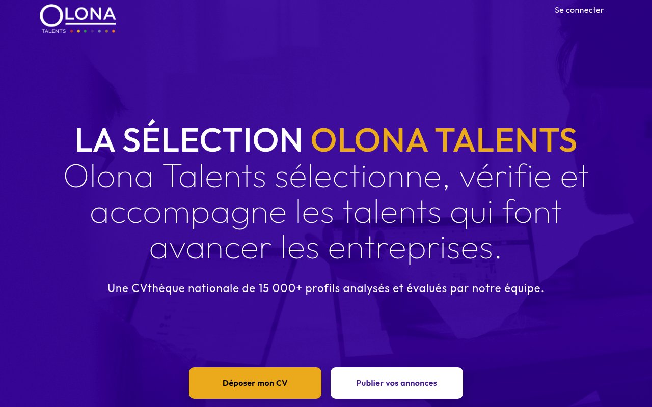 Apercu du site Olona Talents