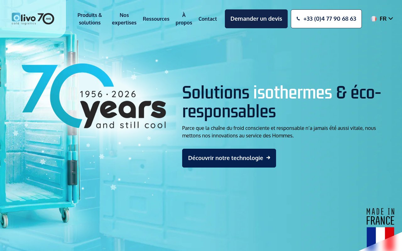 Apercu du site OLIVO