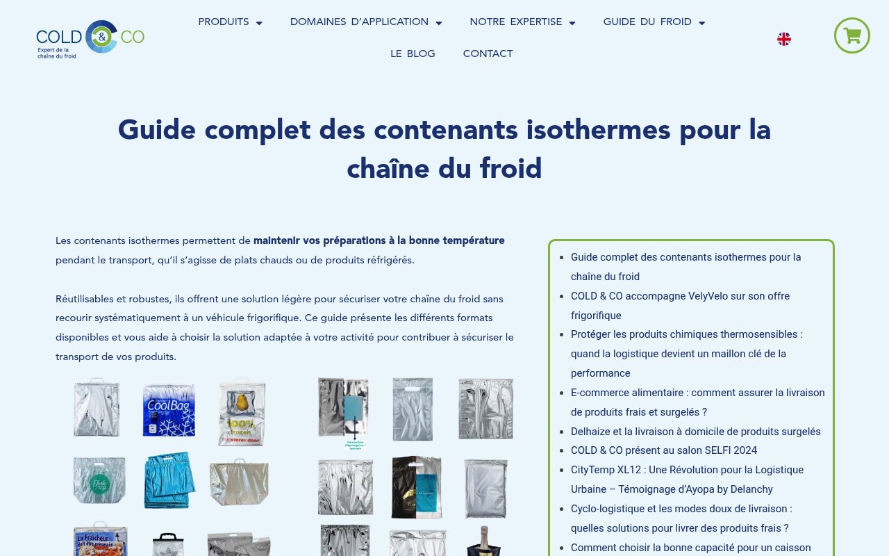 Apercu du site Cold & Co