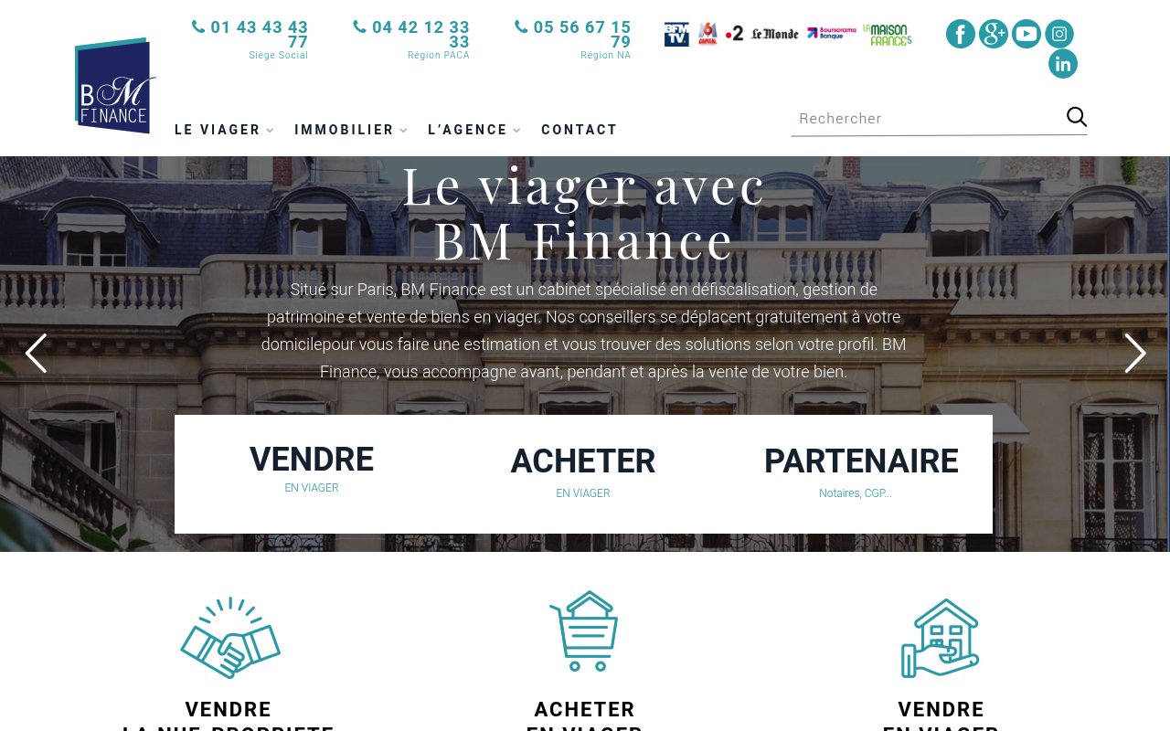 Apercu du site BM Finance
