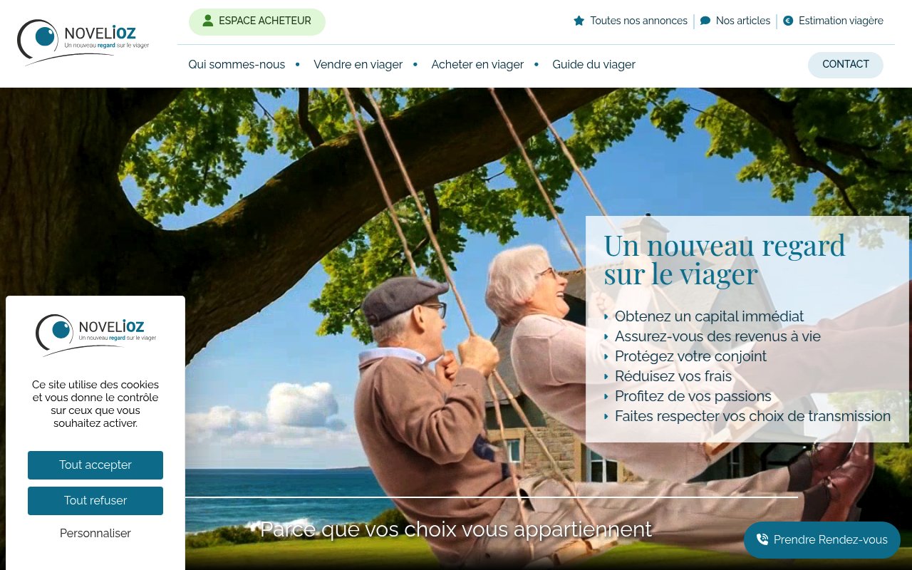 Apercu du site Novelioz