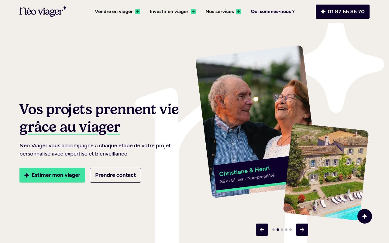 Apercu du site Néo Viager