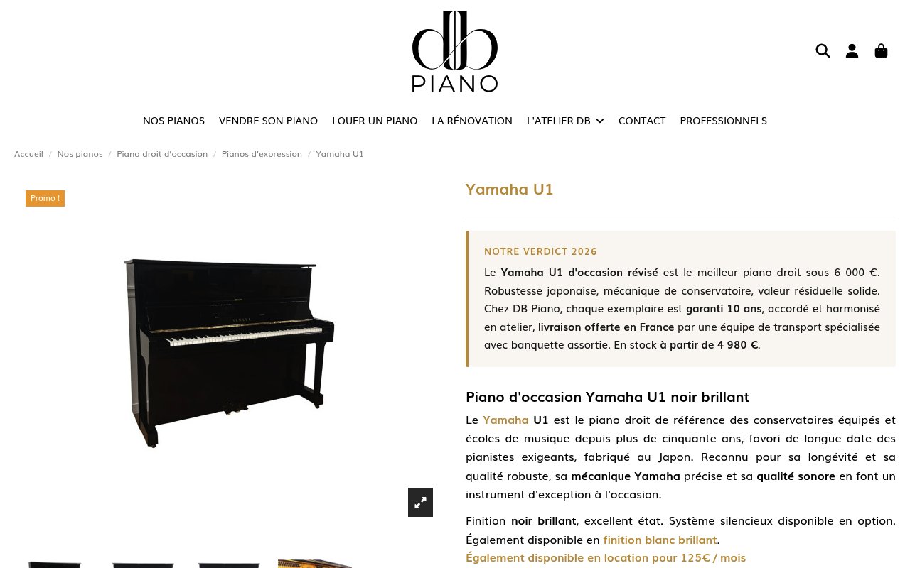 Apercu du site DB Piano