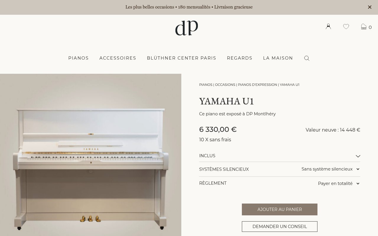 Apercu du site DP Pianos