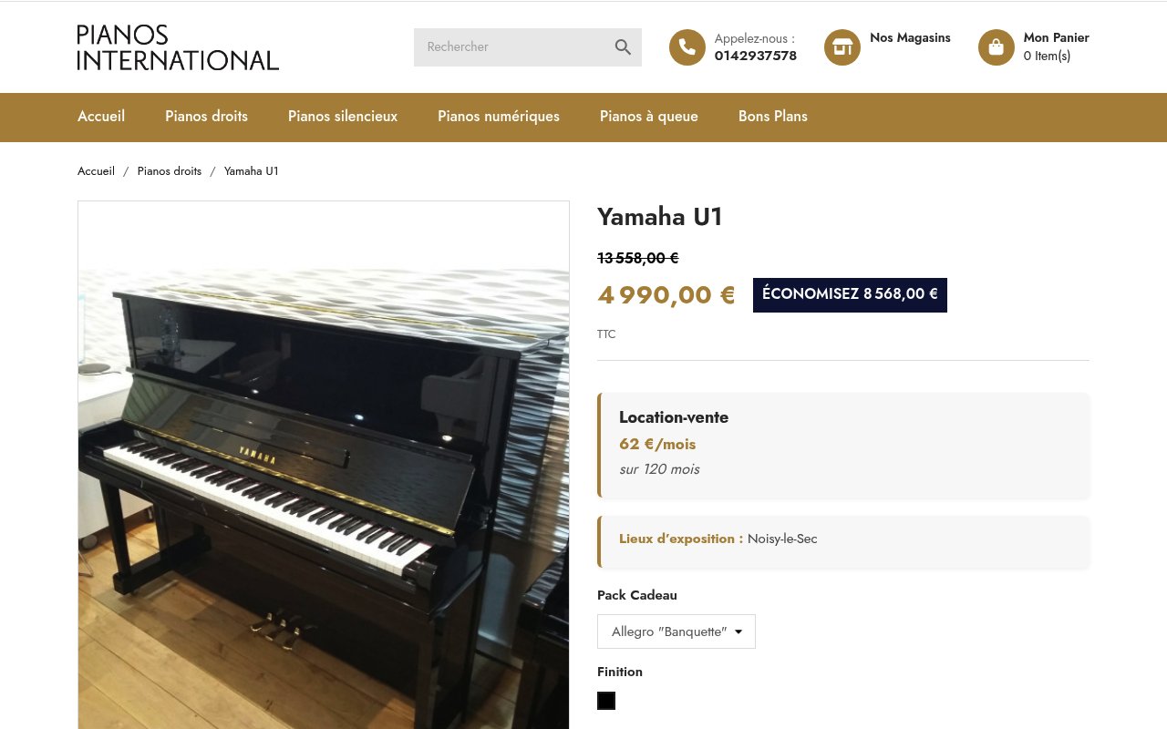 Apercu du site Pianos International