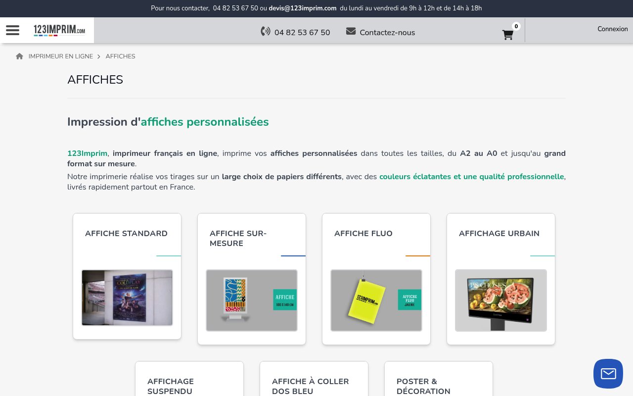 Apercu du site 123Imprim