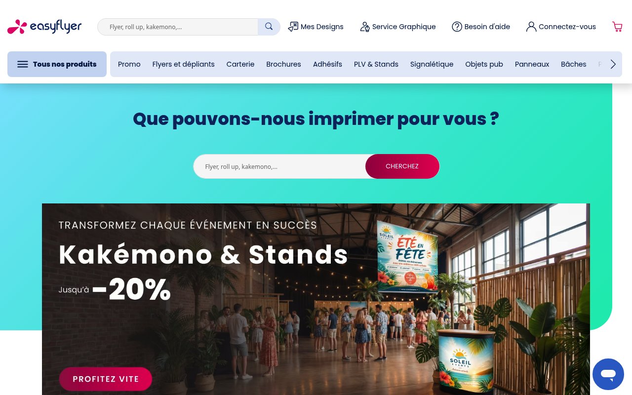 Apercu du site Easyflyer