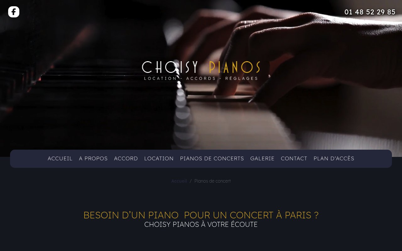 Apercu du site Choisy Pianos