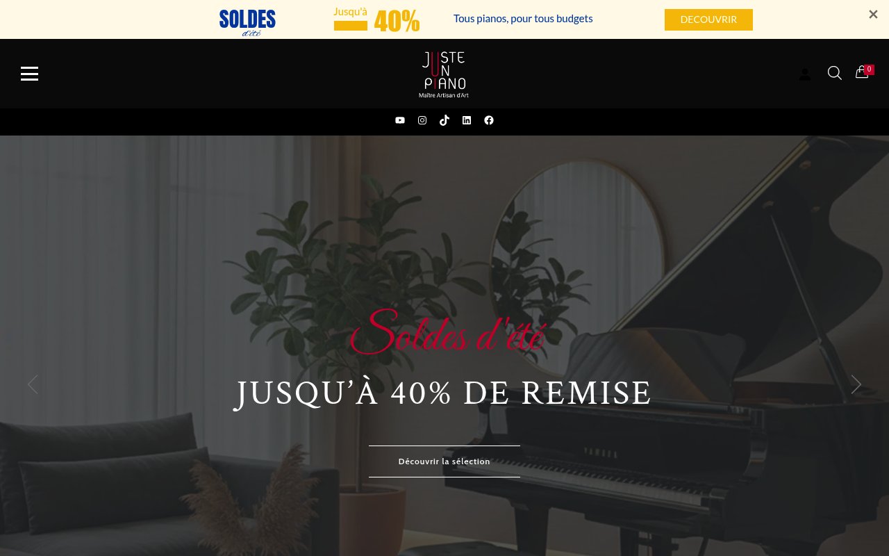Apercu du site Juste un Piano