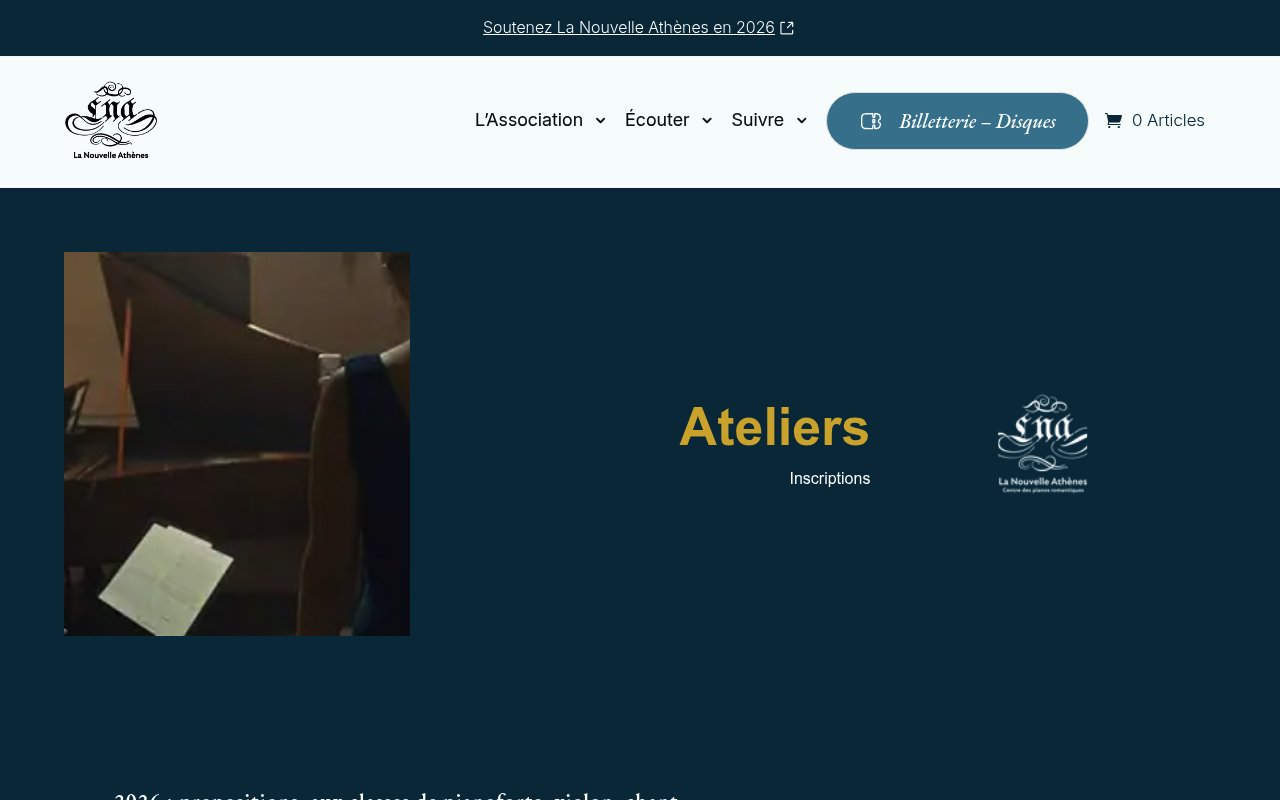 Apercu du site La Nouvelle Athènes – Centre des pianos romantiques