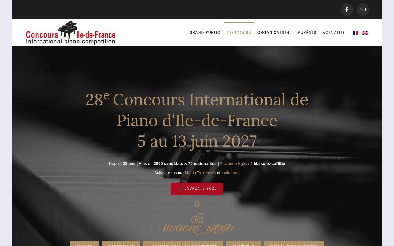 Apercu du site Concours International de Piano d'Île-de-France