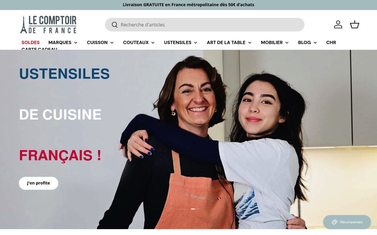 Apercu du site Le Comptoir de France