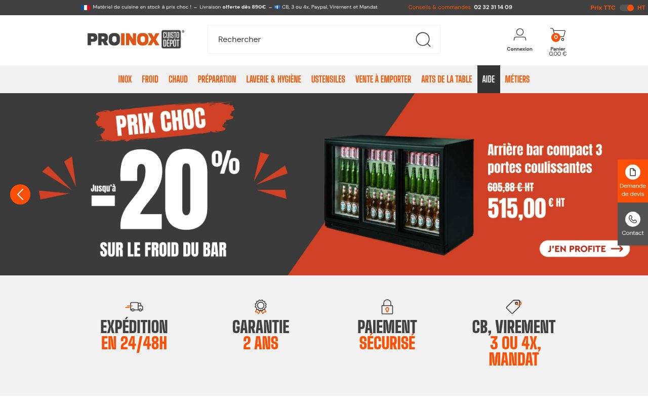 Apercu du site ProInoxCHR
