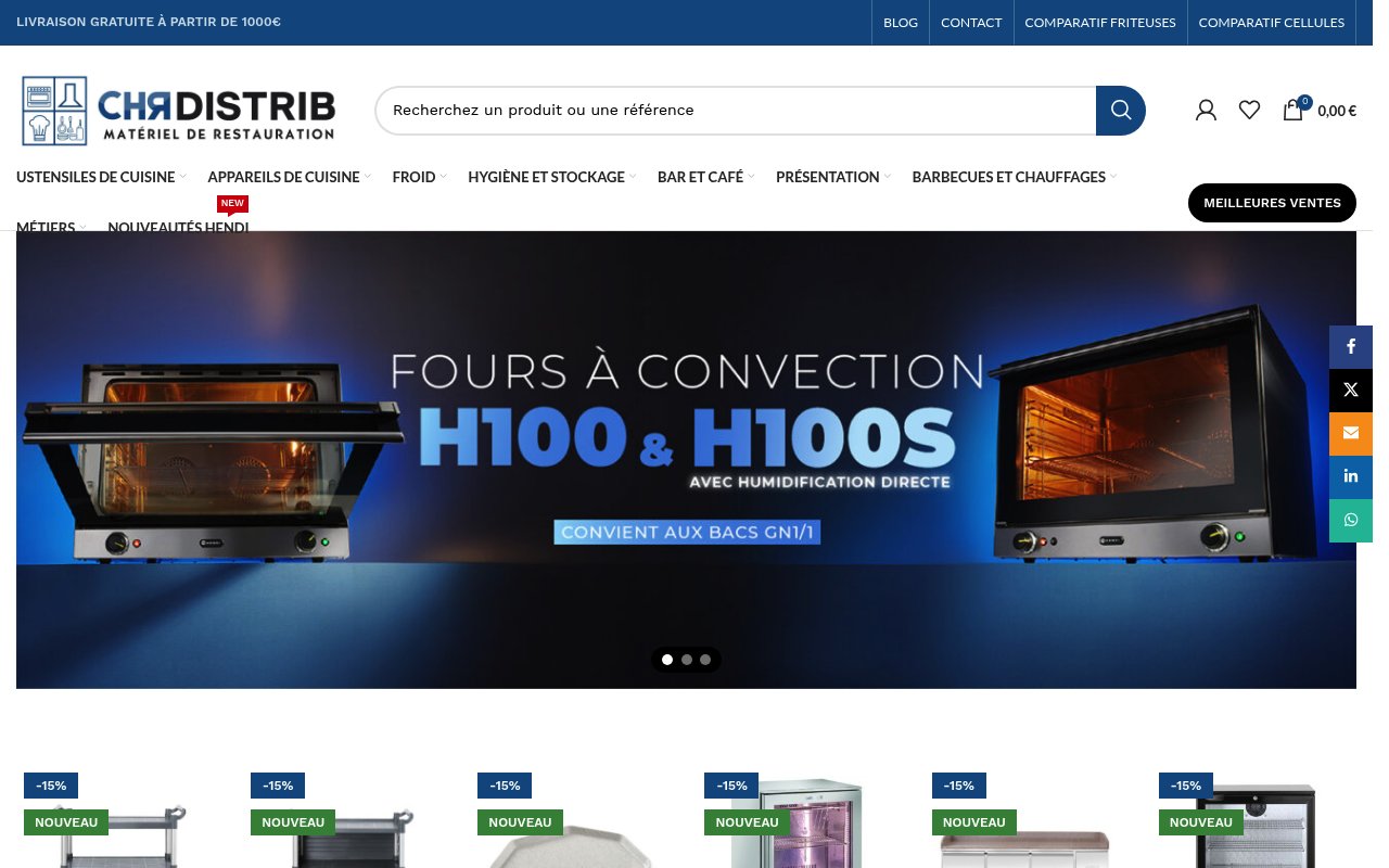 Apercu du site CHR Distrib