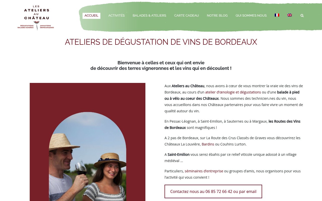 Apercu du site Ateliers au Château
