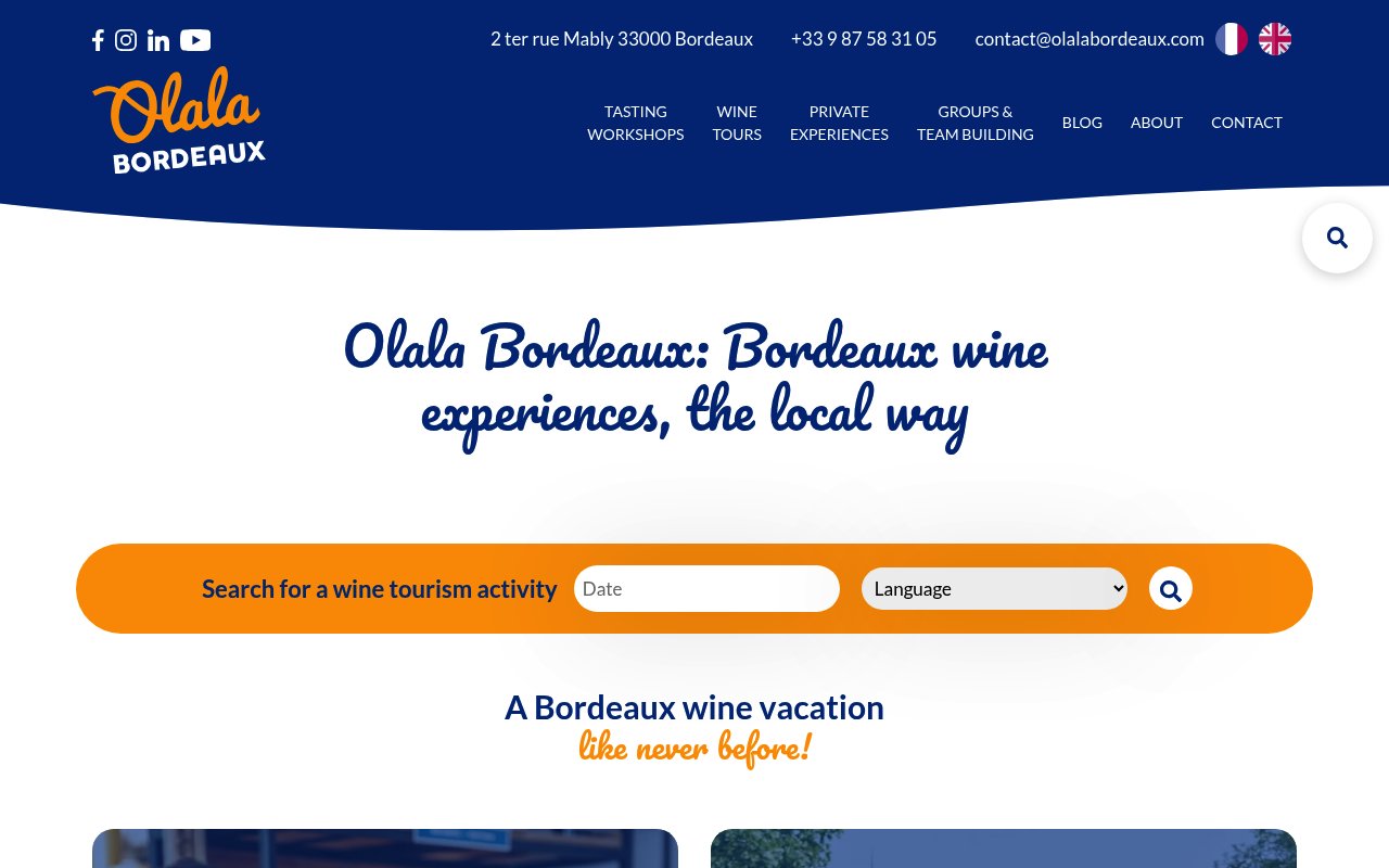 Apercu du site Olala Bordeaux