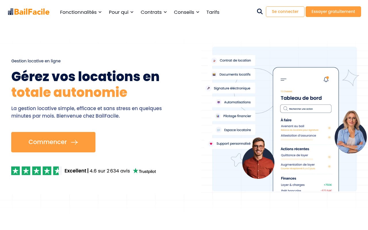 Apercu du site BailFacile