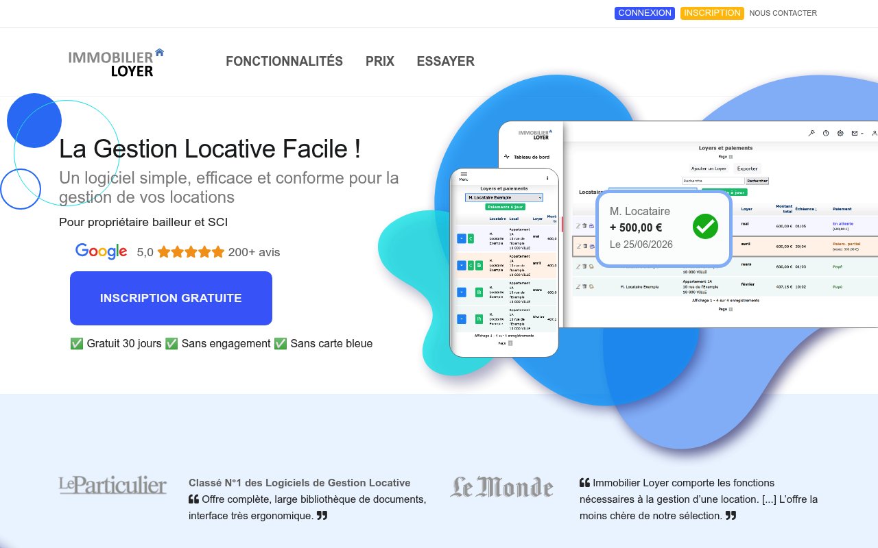 Apercu du site ImmobilierLoyer