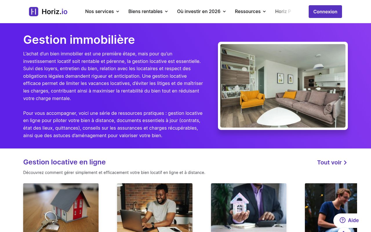 Apercu du site Horiz.io