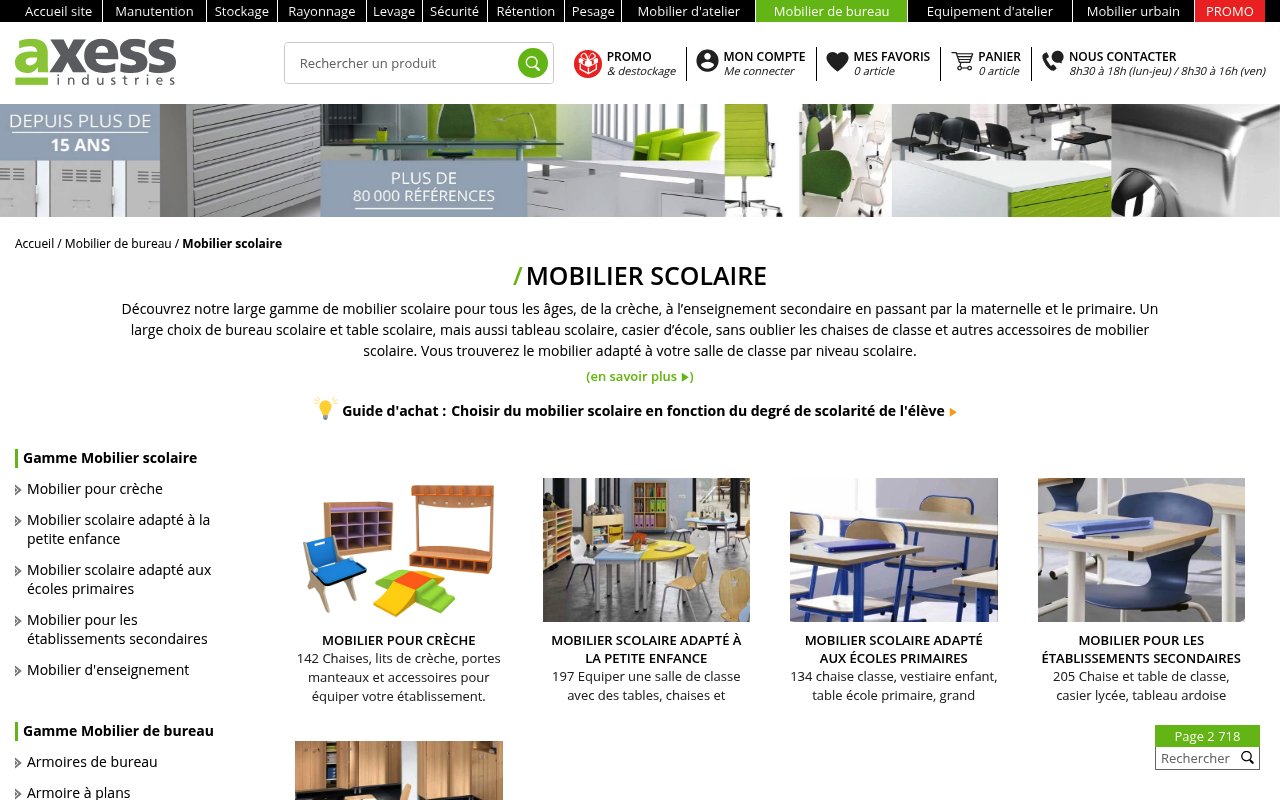 Apercu du site Axess Industries