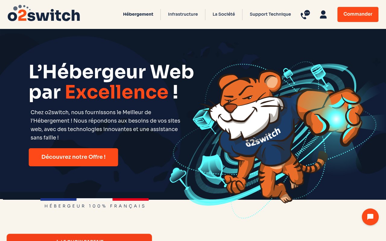 Optiweb.eu | Meilleurs hébergeurs web au Maroc : 7 acteurs à la loupe Apercu du site o2switch