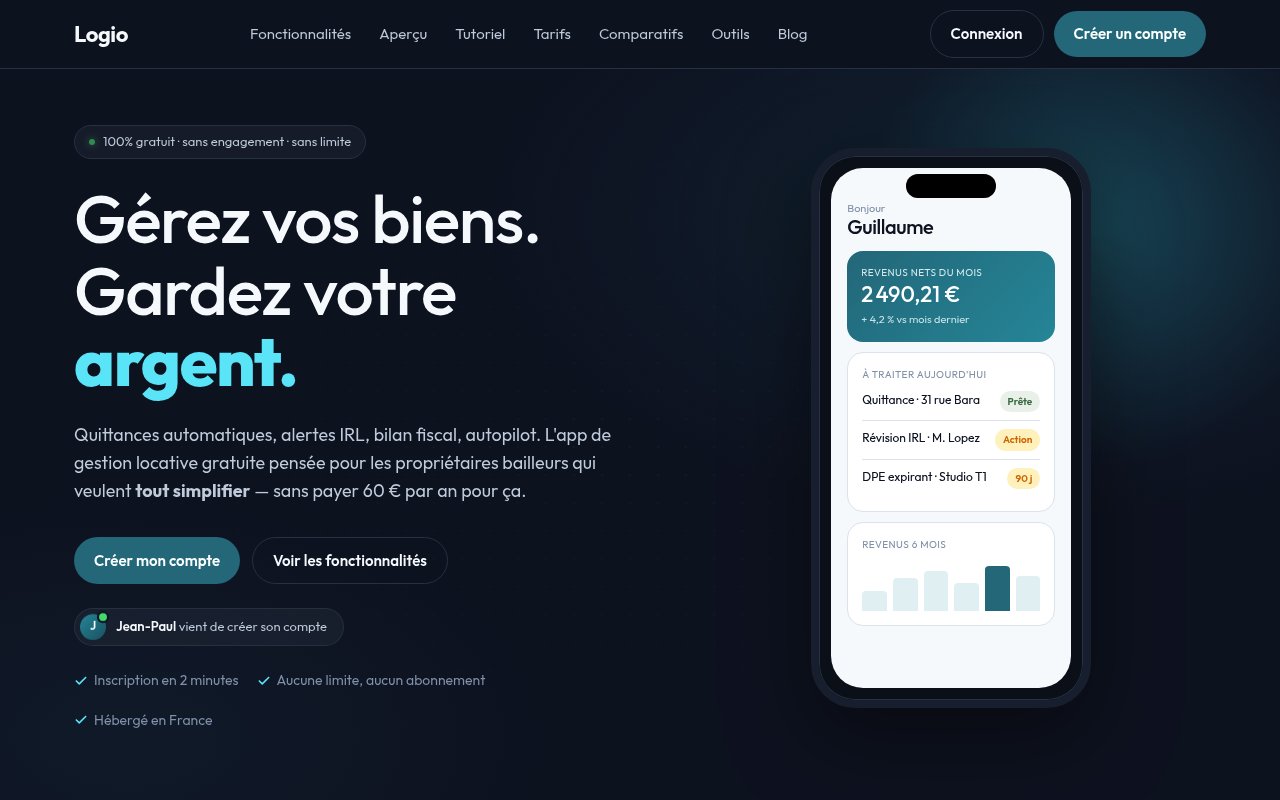 Apercu du site Logio