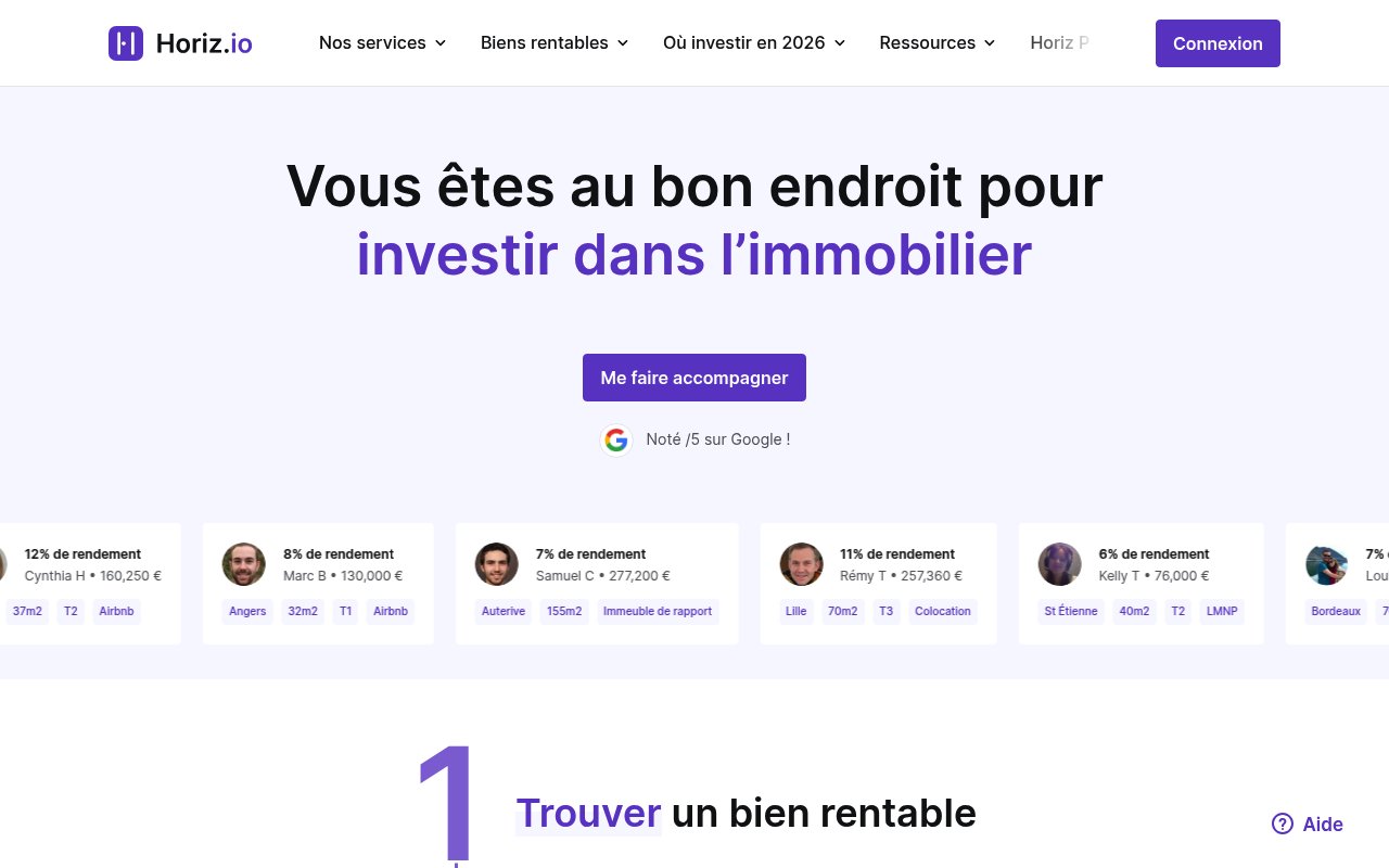 Apercu du site Horiz.io