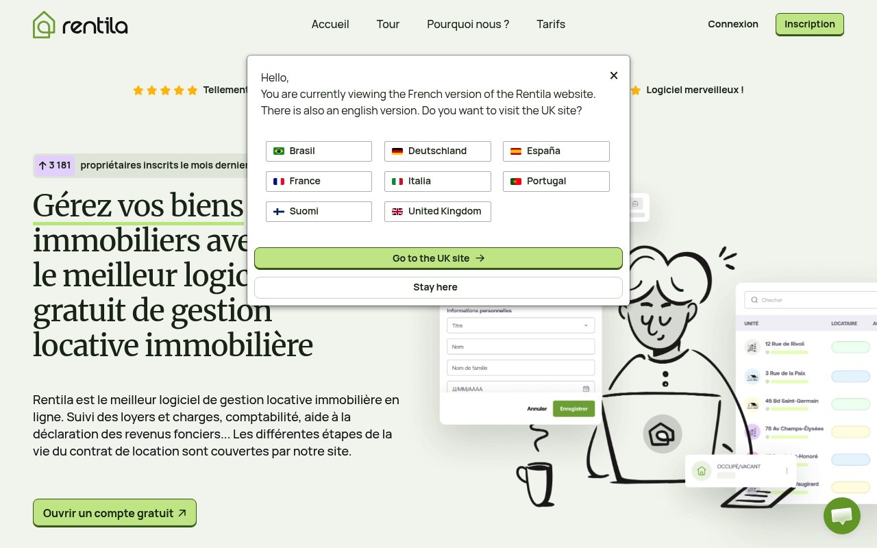Apercu du site Rentila