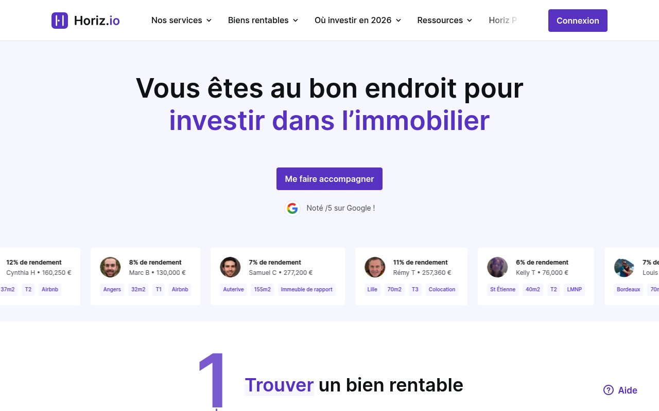 Apercu du site Horiz.io