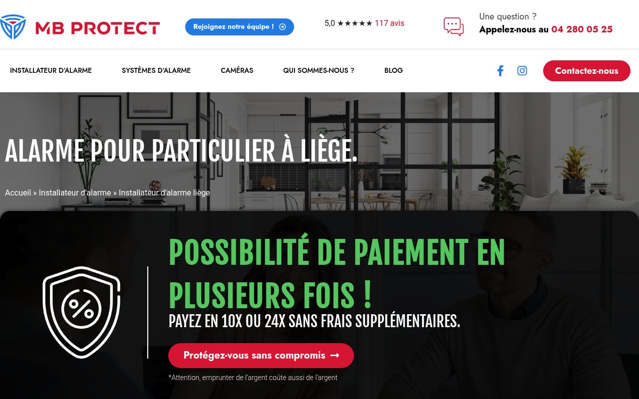 Apercu du site MB Protect