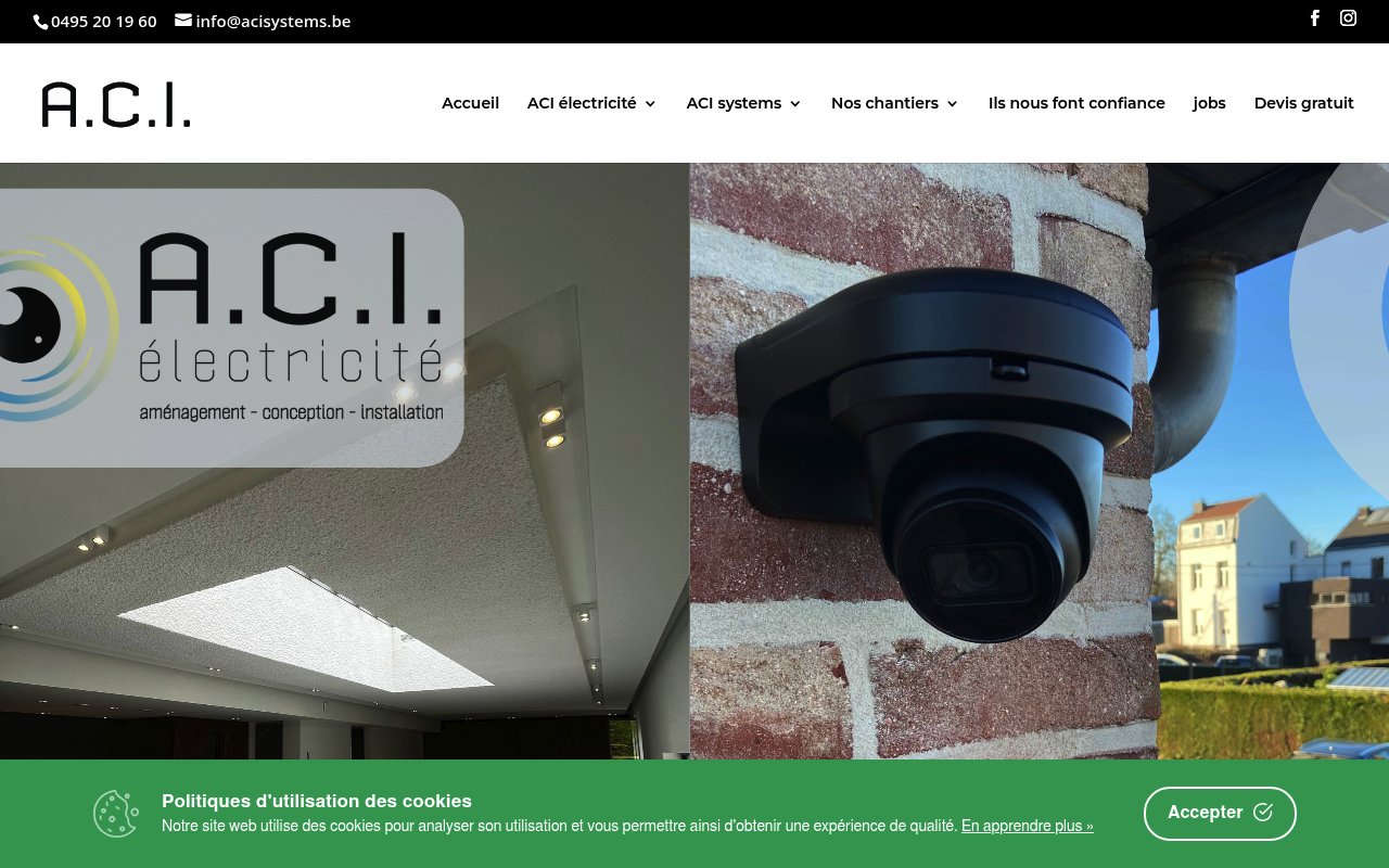 Apercu du site ACI Systems