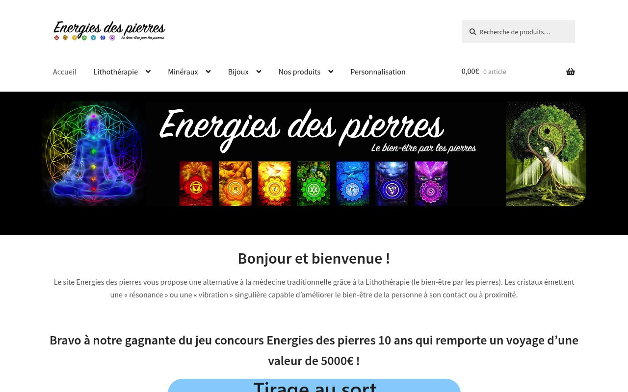 Apercu du site Energies des pierres