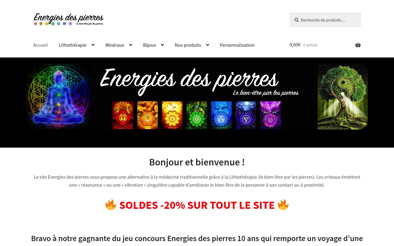Apercu du site Energies des Pierres