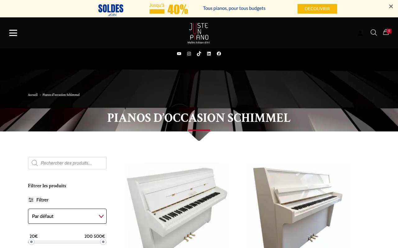 Apercu du site Juste un Piano