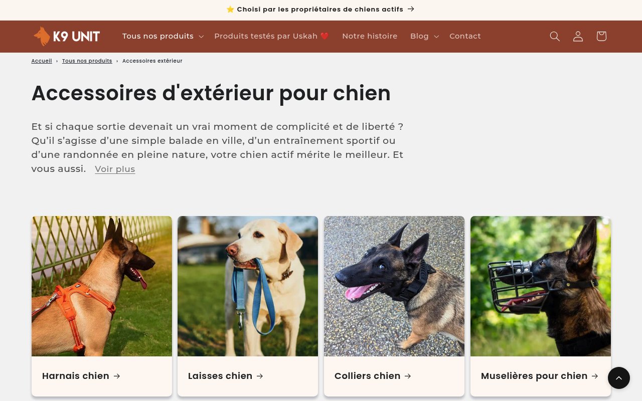 Apercu du site K9 Unit