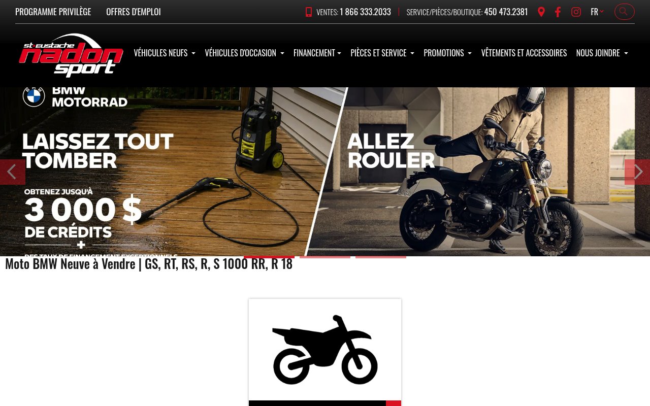 Apercu du site Nadon Sport