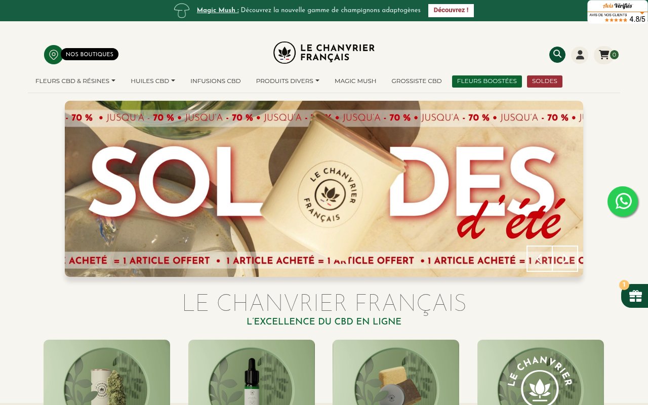 Apercu du site Le Chanvrier Fran&ccedil;ais