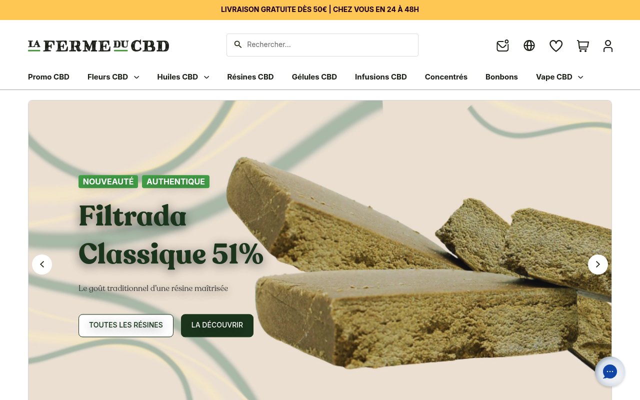 Apercu du site La Ferme du CBD