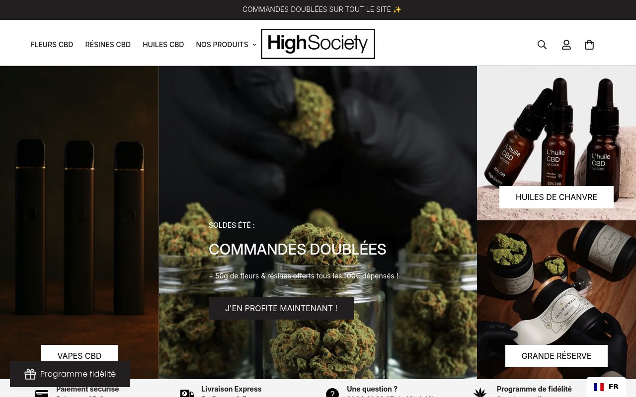 Apercu du site High Society