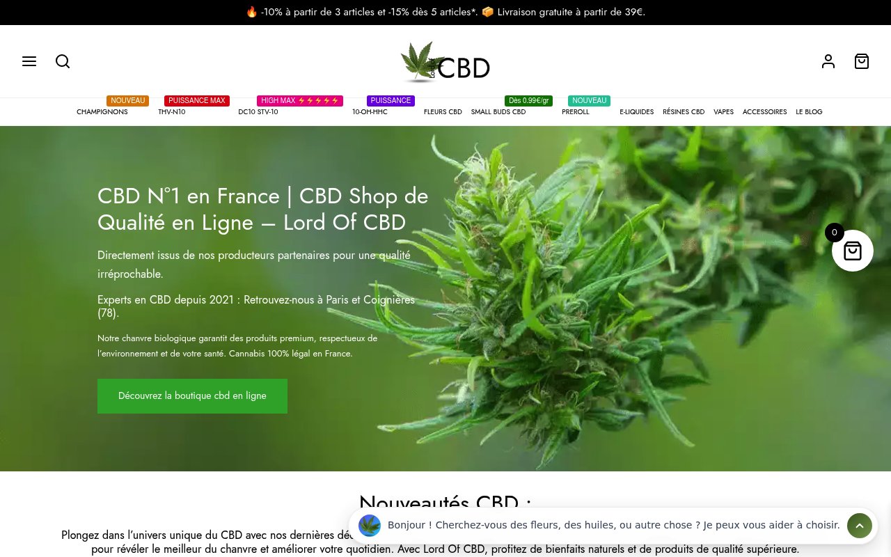 Apercu du site Lord Of CBD