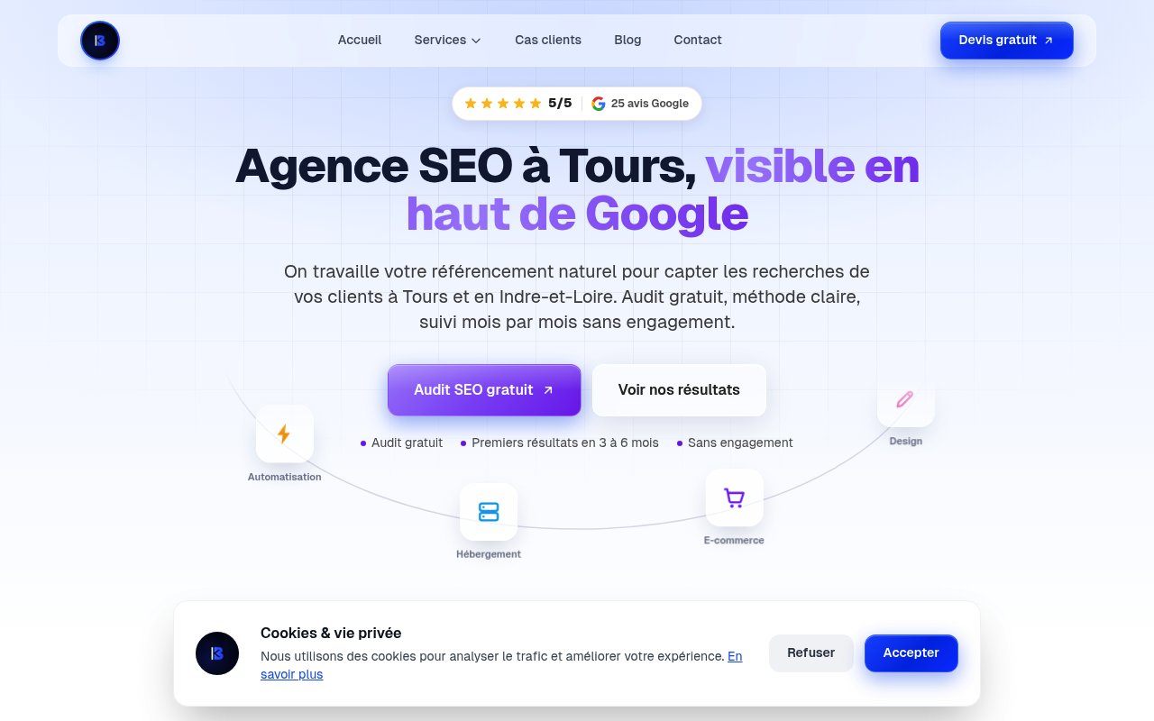Apercu du site KBCOM