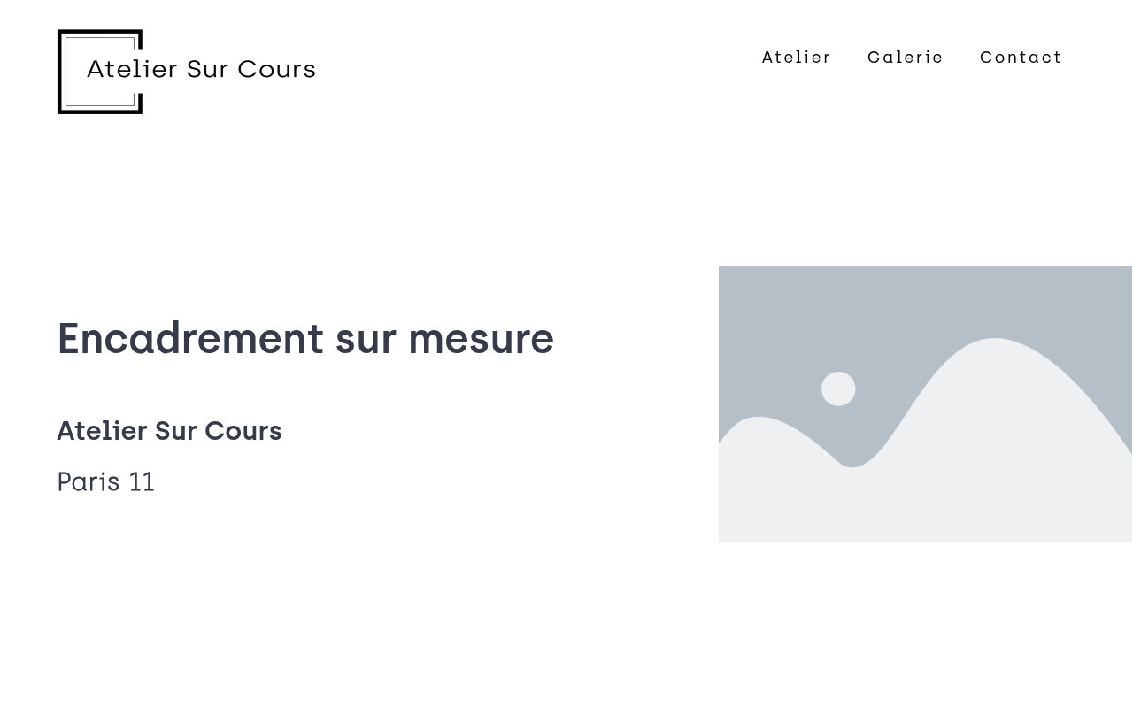 Apercu du site Atelier sur Cours