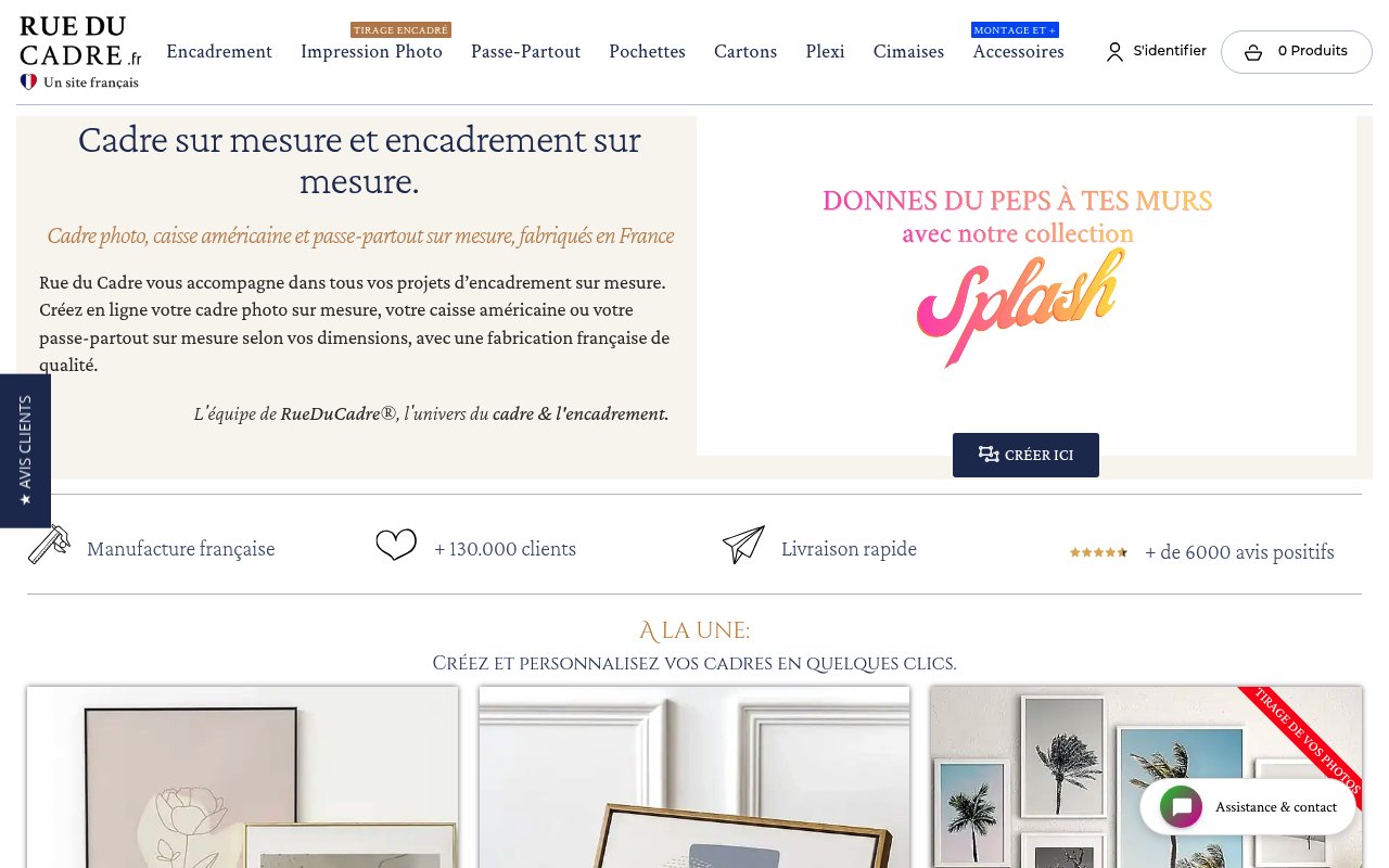 Apercu du site Rue du Cadre