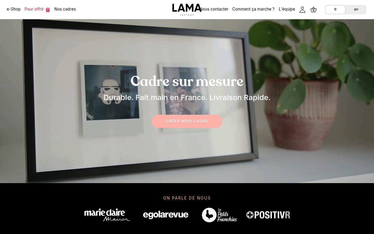 Apercu du site Lama Factory